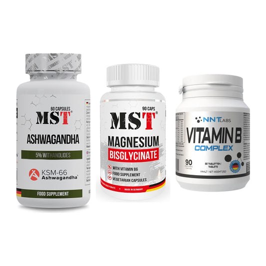 Stress & Balance: MST Ashwagandha + MST Magnesium + NNT Vitamin B – alle enthaltenen Artikel