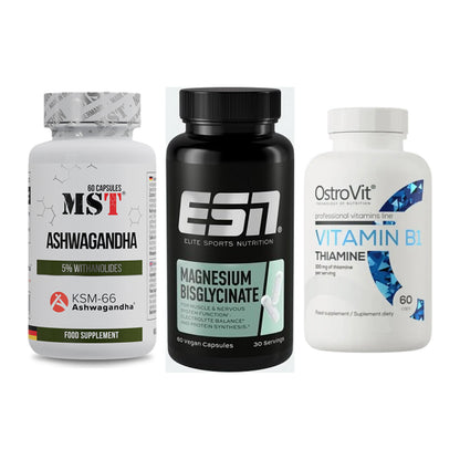 Stress & Balance: MST Ashwagandha + ESN Magnesium + Ostrovit – alle enthaltenen Artikel