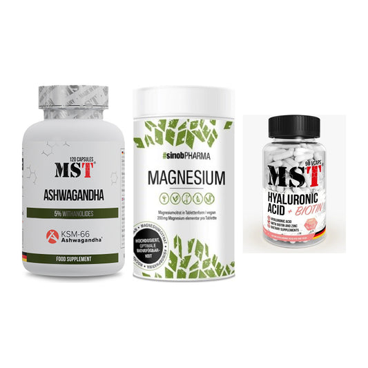 Stress & Balance: MST Ashwagandha + Sinob Magnesium + MST Hyaluronic – alle enthaltenen Artikel