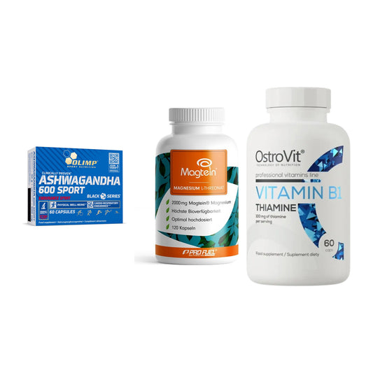 Stress & Balance: Olimp Ashwagand + ProFuel Magnesi + Ostrovit – alle enthaltenen Artikel