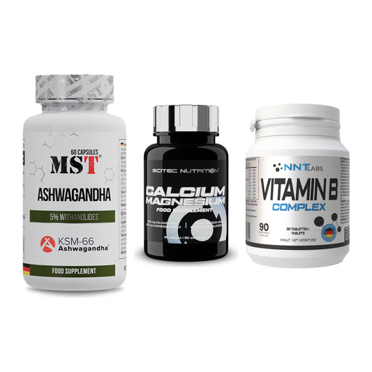 Stress & Balance: MST Ashwagandha + Scitec Calcium + NNT Vitamin B – alle enthaltenen Artikel