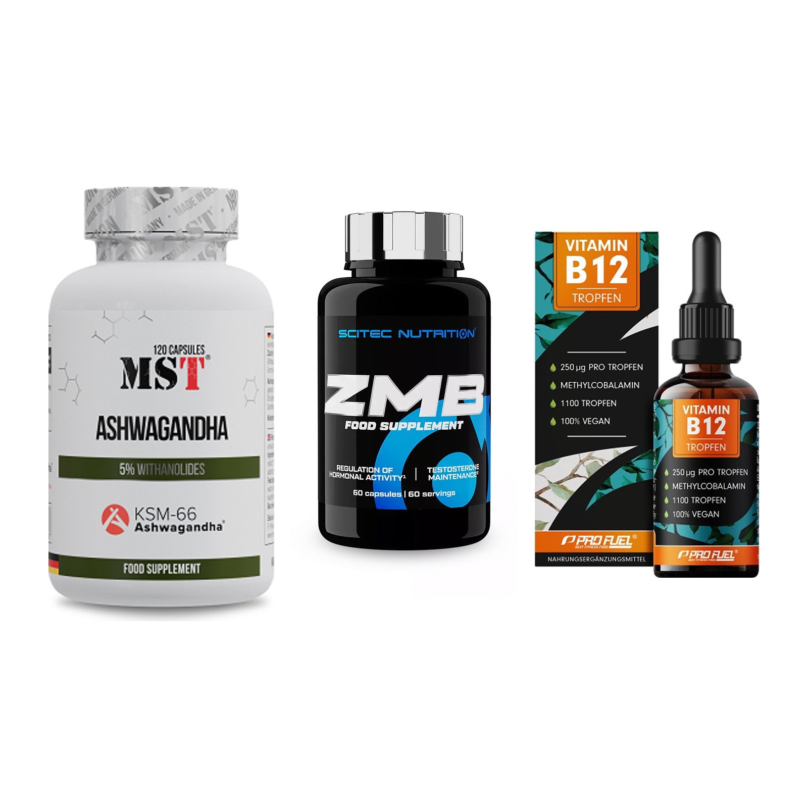 Stress & Balance: MST Ashwagandha + Scitec ZMB + ProFuel Vitamin – alle enthaltenen Artikel