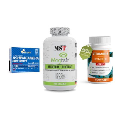 Stress & Balance: Olimp Ashwagand + MST Magnesium + ProFuel Vitamin – alle enthaltenen Artikel