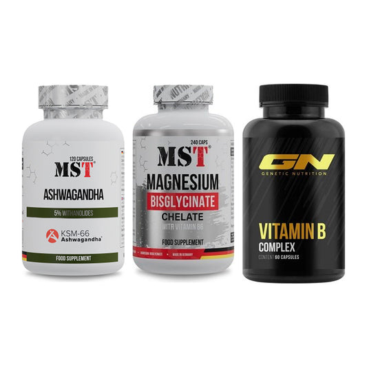 Stress & Balance: MST Ashwagandha + MST Magnesium + GN Vitamin – alle enthaltenen Artikel