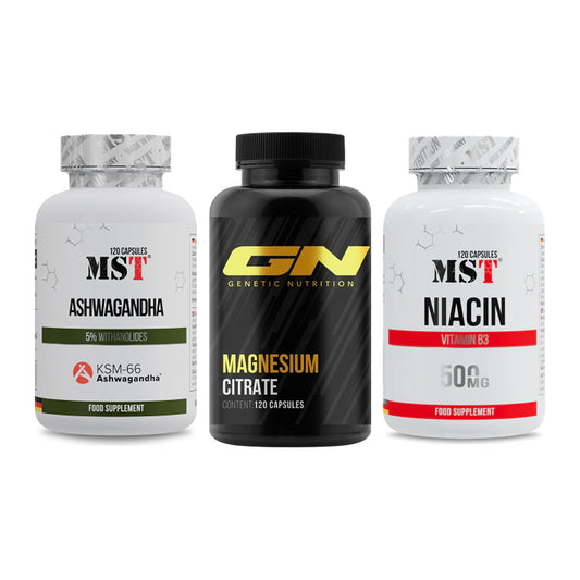 Stress & Balance: MST Ashwagandha + GN Magnesium + MST Niacin – alle enthaltenen Artikel