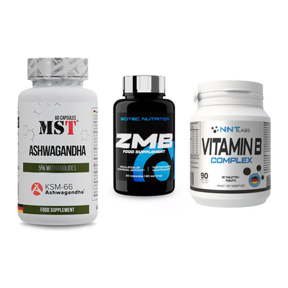 Stress & Balance: MST Ashwagandha + Scitec ZMB + NNT Vitamin B – alle enthaltenen Artikel