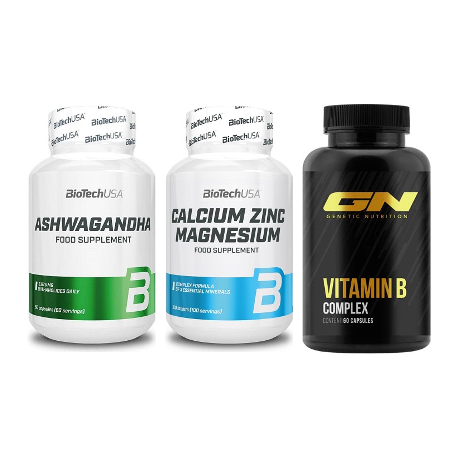 Stress & Balance: BioTech Ashwaga + BioTech Calcium + GN Vitamin – alle enthaltenen Artikel