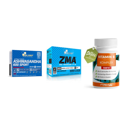 Stress & Balance: Olimp Ashwagand + Olimp ZMA + ProFuel Vitamin – alle enthaltenen Artikel