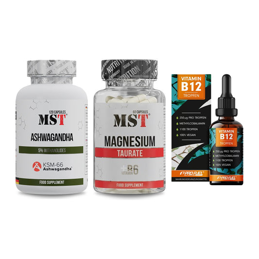 Stress & Balance: MST Ashwagandha + MST Magnesium + ProFuel Vitamin – alle enthaltenen Artikel