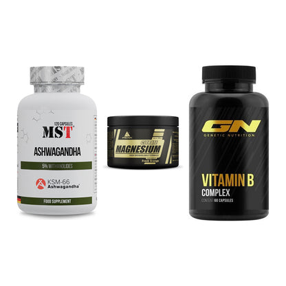 Stress & Balance: MST Ashwagandha + Peak Magnesium + GN Vitamin – alle enthaltenen Artikel