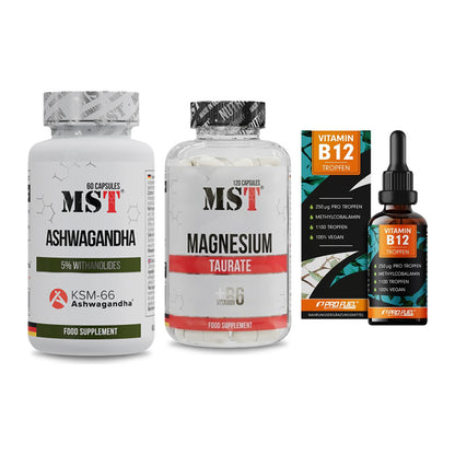 Stress & Balance: MST Ashwagandha + MST Magnesium + ProFuel Vitamin – alle enthaltenen Artikel