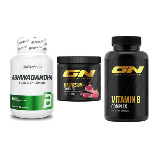 Stress & Balance: BioTech Ashwaga + GN Magnesium + GN Vitamin – alle enthaltenen Artikel
