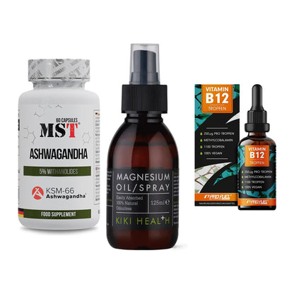 Stress & Balance: MST Ashwagandha + KIKI Health + ProFuel Vitamin – alle enthaltenen Artikel