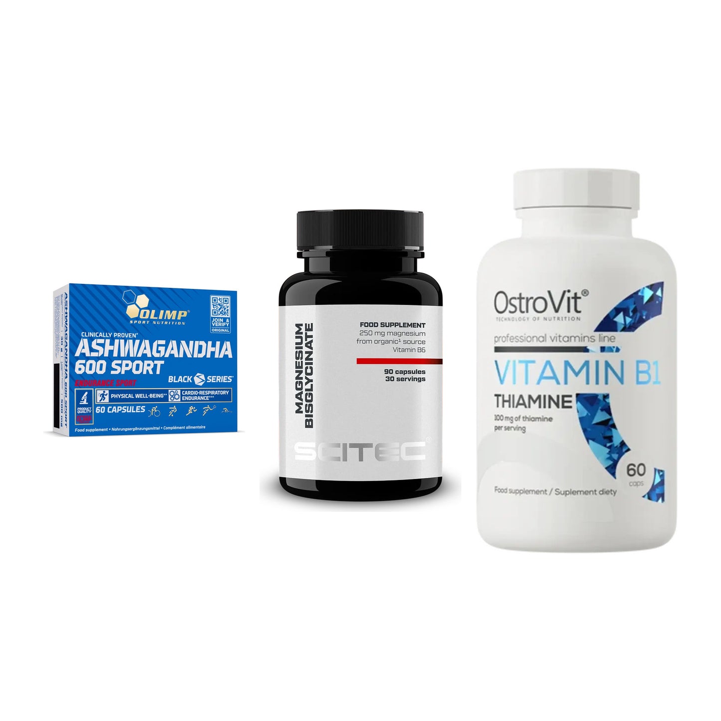 Stress & Balance: Olimp Ashwagand + Scitec Magnesiu + Ostrovit – alle enthaltenen Artikel