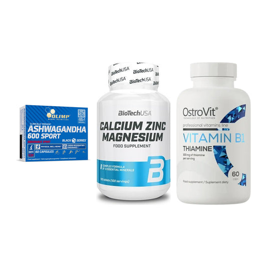 Stressz és egyensúly: Olimp Ashwagand + BioTech kalcium + Ostrovit – minden elem benne van