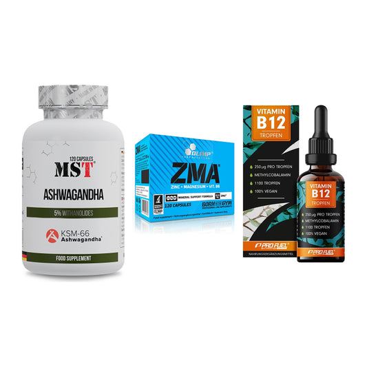 Stress & Balance: MST Ashwagandha + Olimp ZMA + ProFuel Vitamin – alle enthaltenen Artikel