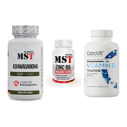 Stress & Balance: MST Ashwagandha + MST Zinc + Ostrovit – alle enthaltenen Artikel