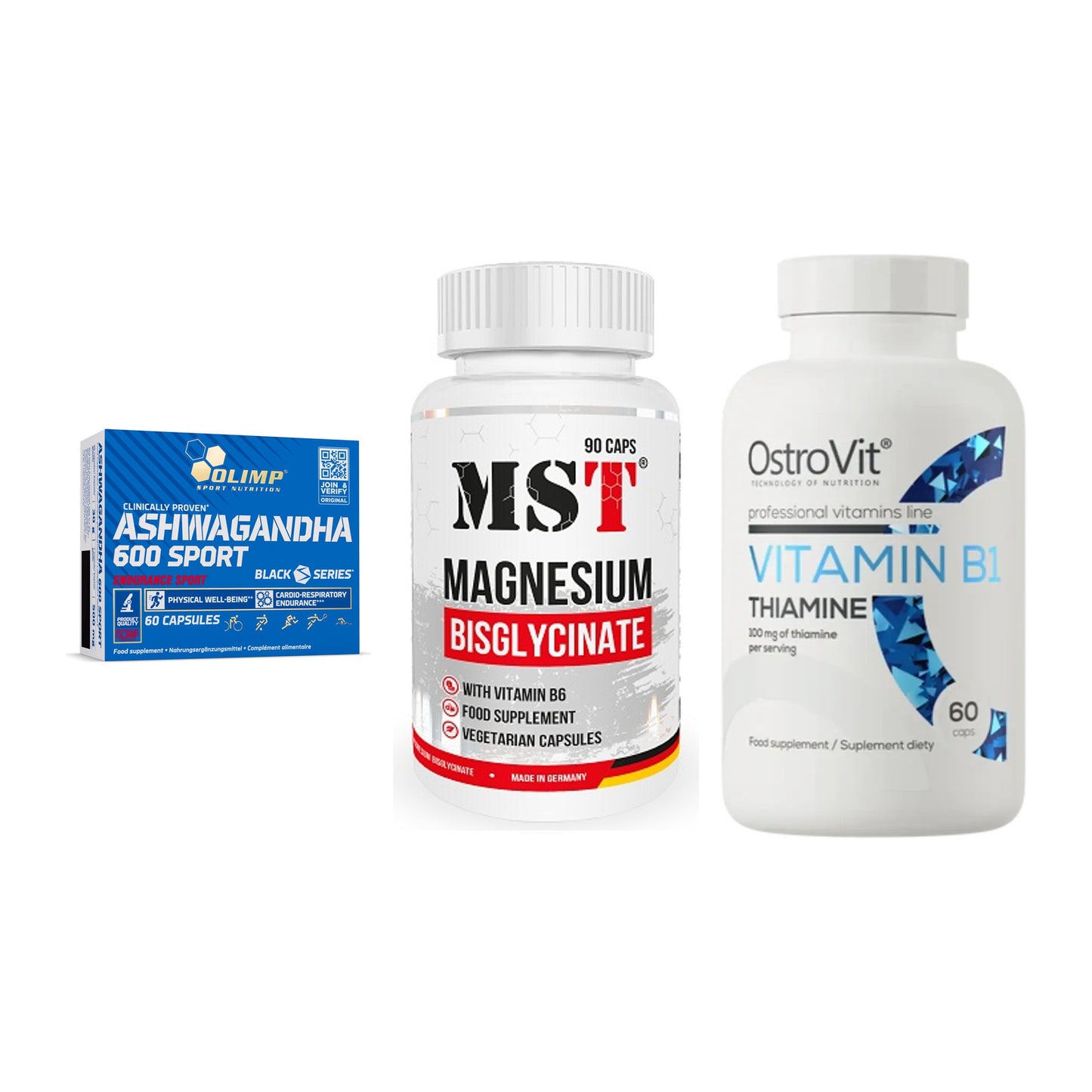 Stress & Balance: Olimp Ashwagand + MST Magnesium + Ostrovit – alle enthaltenen Artikel