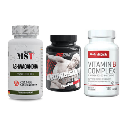 Stress & Balance: MST Ashwagandha + Big Zone + Body Attack – alle enthaltenen Artikel