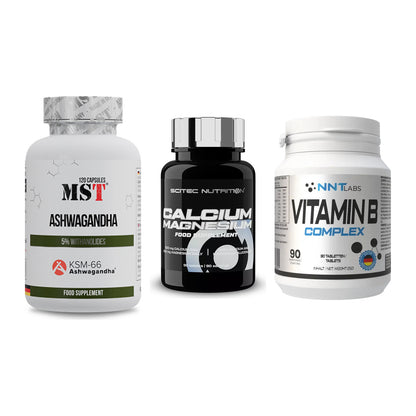 Stress & Balance: MST Ashwagandha + Scitec Calcium + NNT Vitamin B – alle enthaltenen Artikel