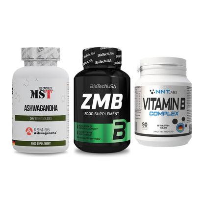 Stress & Balance: MST Ashwagandha + BioTech ZMB + NNT Vitamin B – alle enthaltenen Artikel