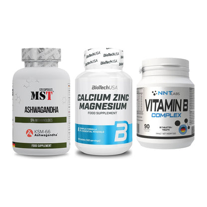 Stress & Balance: MST Ashwagandha + BioTech Calcium + NNT Vitamin B – alle enthaltenen Artikel