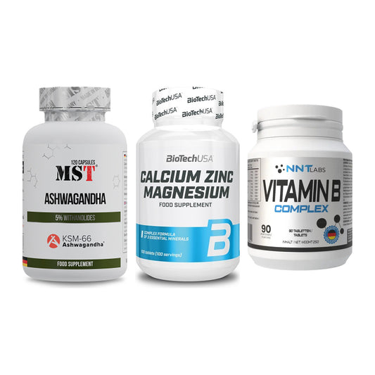 Stress & Balance: MST Ashwagandha + BioTech Calcium + NNT Vitamin B – alle enthaltenen Artikel