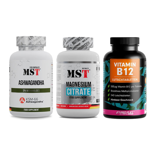 Stress & Balance: MST Ashwagandha + MST Magnesium + ProFuel Vitamin – alle enthaltenen Artikel