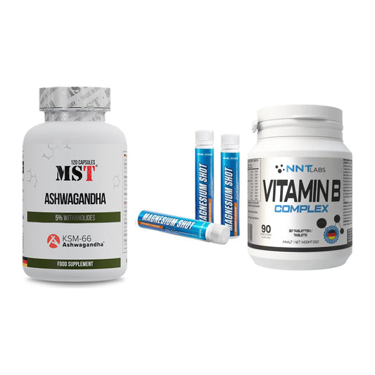 Stress & Balance: MST Ashwagandha + Body Attack + NNT Vitamin B – alle enthaltenen Artikel