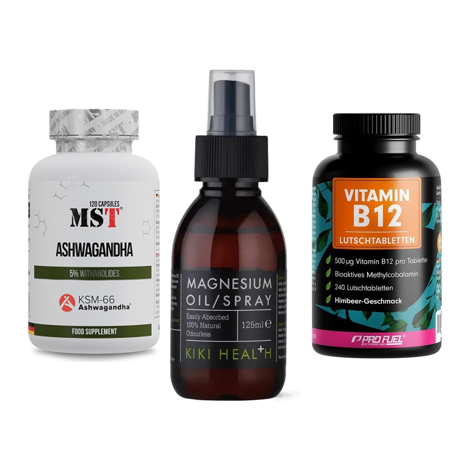 Stress & Balance: MST Ashwagandha + KIKI Health + ProFuel Vitamin – alle enthaltenen Artikel