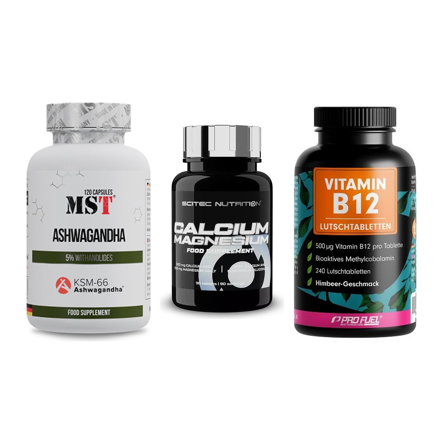 Stress & Balance: MST Ashwagandha + Scitec Calcium + ProFuel Vitamin – alle enthaltenen Artikel