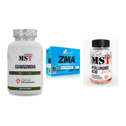 Stress & Balance: MST Ashwagandha + Olimp ZMA + MST Hyaluronic – alle enthaltenen Artikel