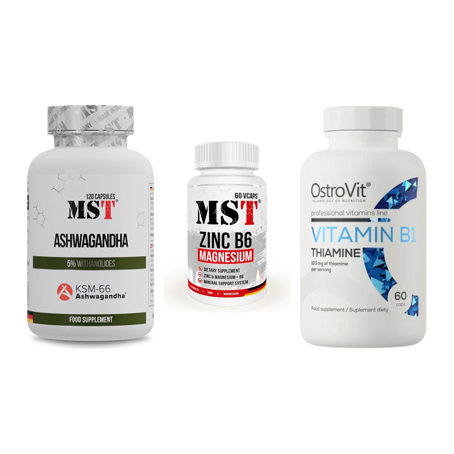 Stress & Balance: MST Ashwagandha + MST Zinc + Ostrovit – alle enthaltenen Artikel