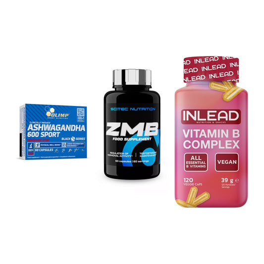 Stress & Balance: Olimp Ashwagand + Scitec ZMB + INLEAD Vitamin – alle enthaltenen Artikel