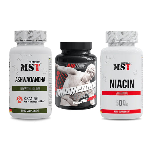 Stress & Balance: MST Ashwagandha + Big Zone + MST Niacin – alle enthaltenen Artikel