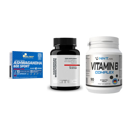 Stress & Balance: Olimp Ashwagand + Scitec Magnesiu + NNT Vitamin B – alle enthaltenen Artikel