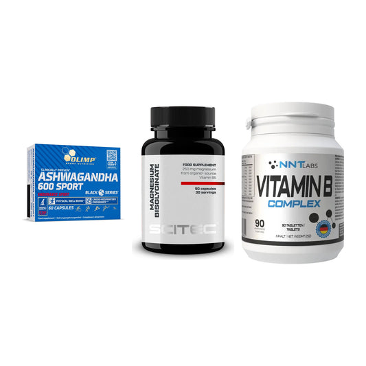 Stress & Balance: Olimp Ashwagand + Scitec Magnesiu + NNT Vitamin B – alle enthaltenen Artikel
