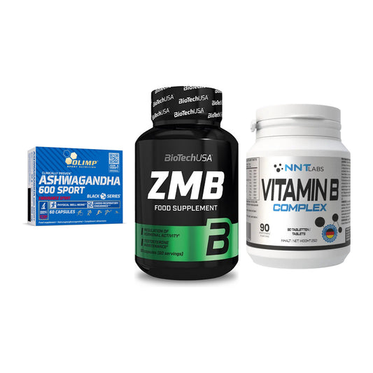 Stress & Balance: Olimp Ashwagand + BioTech ZMB + NNT Vitamin B – alle enthaltenen Artikel