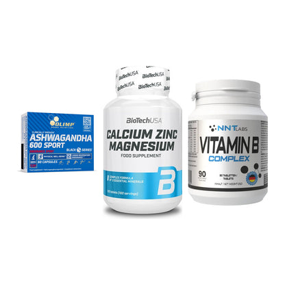 Stress & Balance: Olimp Ashwagand + BioTech Calcium + NNT Vitamin B – alle enthaltenen Artikel