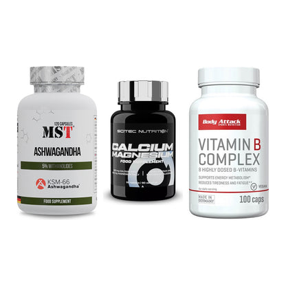 Stress & Balance: MST Ashwagandha + Scitec Calcium + Body Attack – alle enthaltenen Artikel