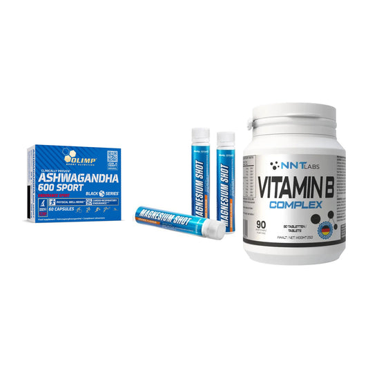 Stress & Balance: Olimp Ashwagand + Body Attack + NNT Vitamin B – alle enthaltenen Artikel