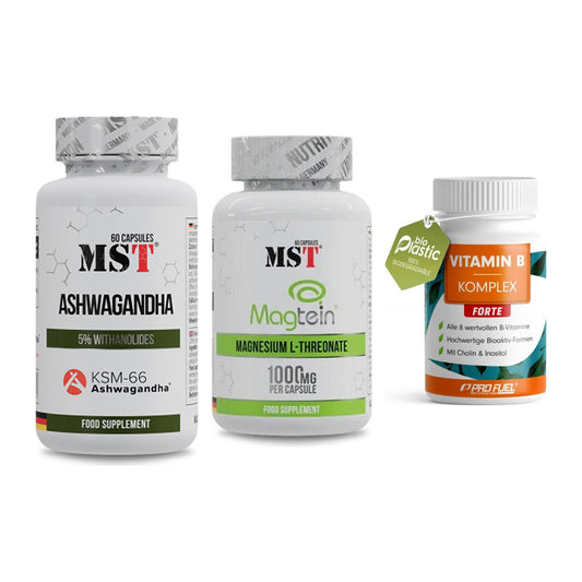 Stress & Balance: MST Ashwagandha + MST Magnesium + ProFuel Vitamin – alle enthaltenen Artikel