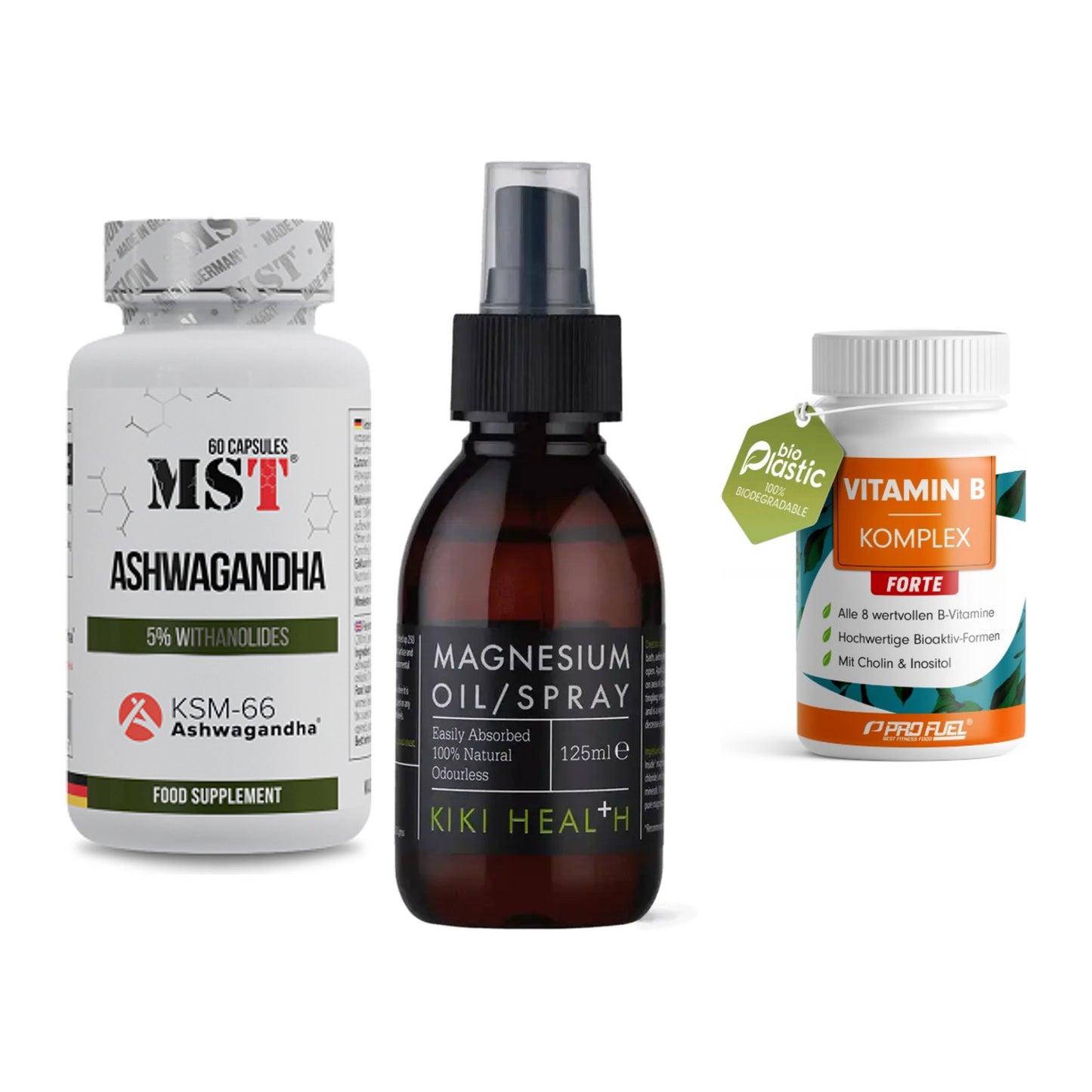 Stress & Balance: MST Ashwagandha + KIKI Health + ProFuel Vitamin – alle enthaltenen Artikel