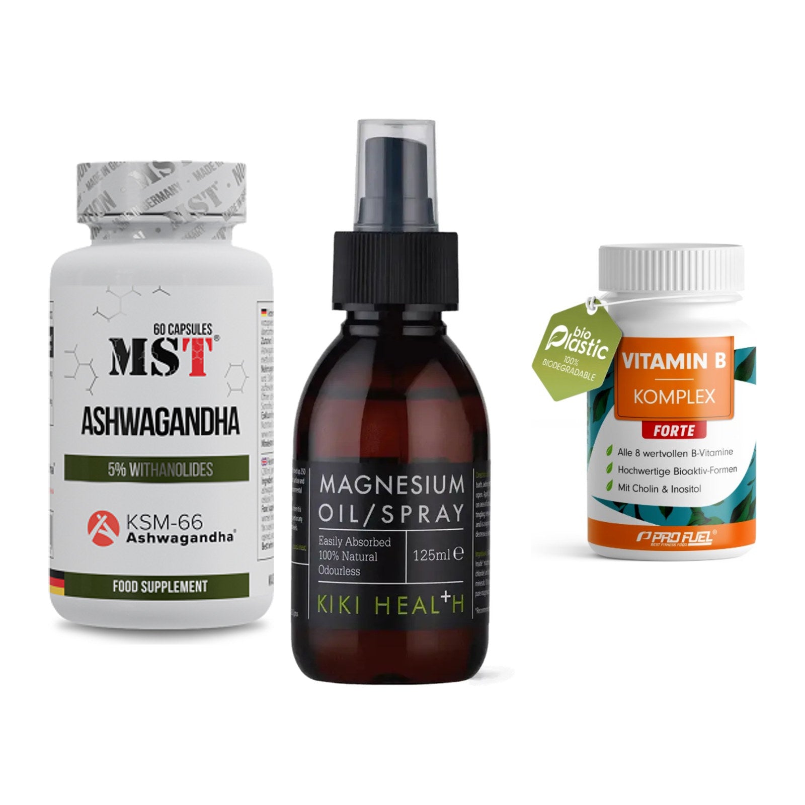 Stress & Balance: MST Ashwagandha + KIKI Health + ProFuel Vitamin – alle enthaltenen Artikel