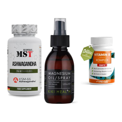 Stress & Balance: MST Ashwagandha + KIKI Health + ProFuel Vitamin – alle enthaltenen Artikel