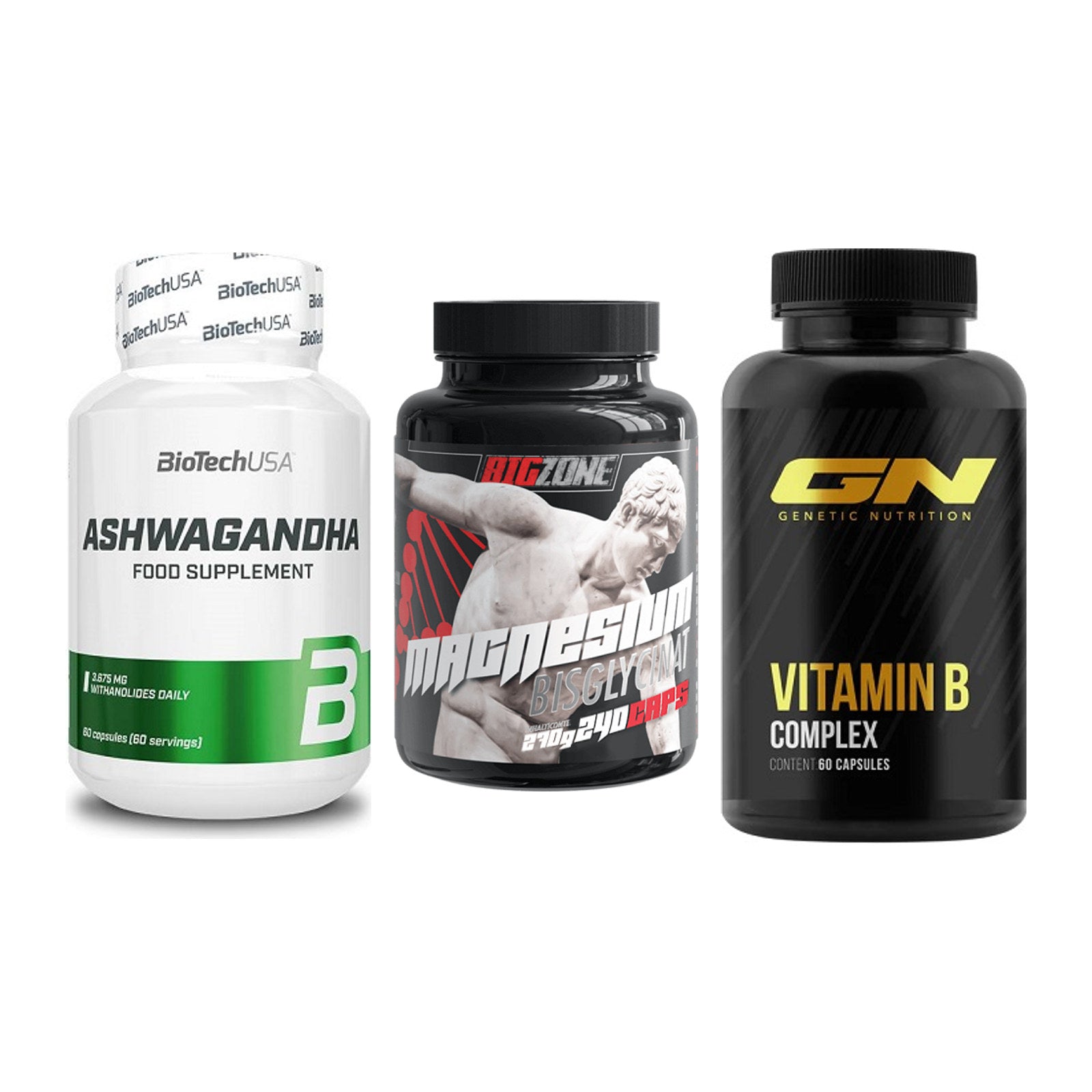 Stress & Balance: BioTech Ashwaga + Big Zone + GN Vitamin – alle enthaltenen Artikel