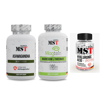 Stress & Balance: MST Ashwagandha + MST Magnesium + MST Hyaluronic – alle enthaltenen Artikel