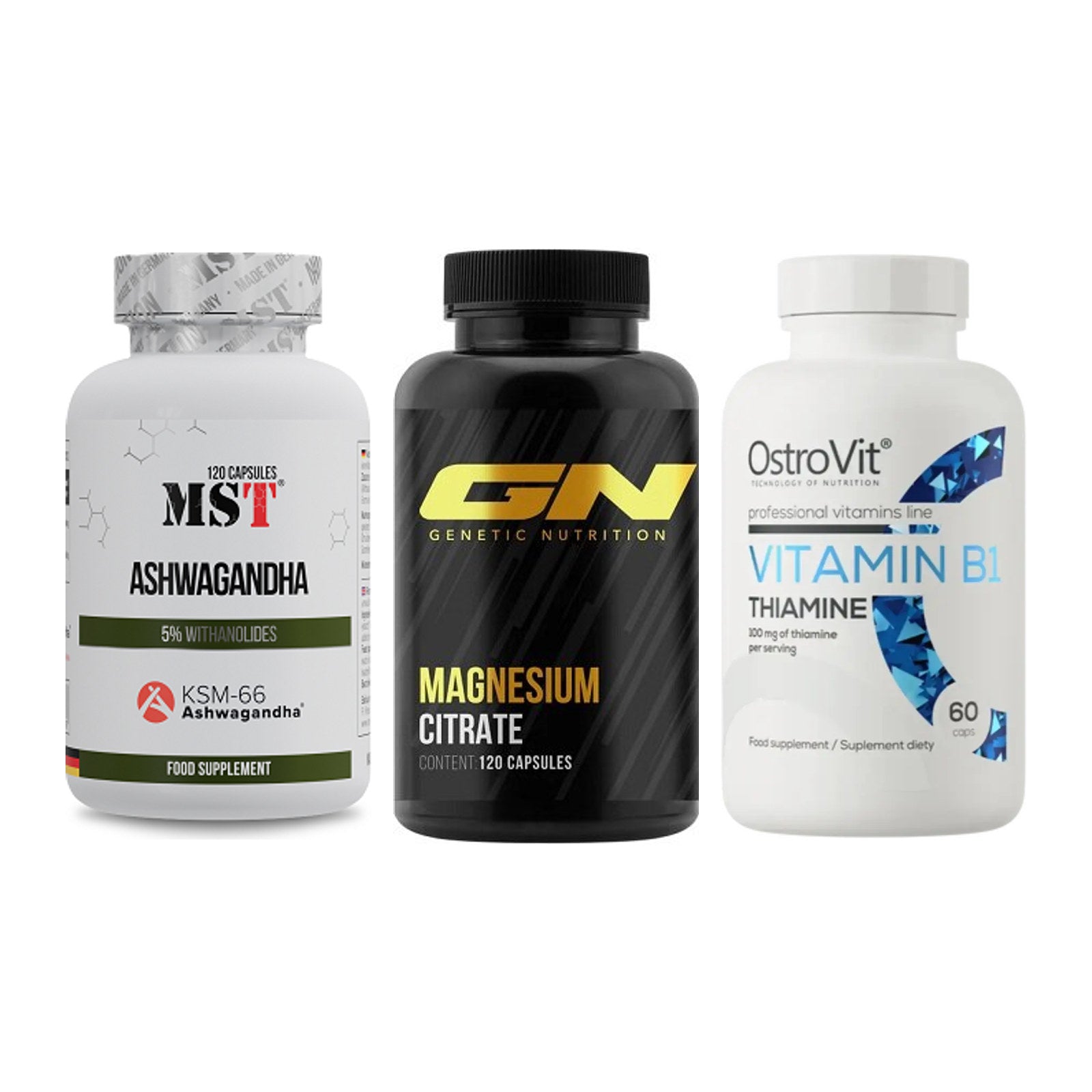 Stress & Balance: MST Ashwagandha + GN Magnesium + Ostrovit – alle enthaltenen Artikel