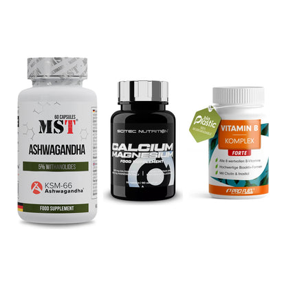 Stress & Balance: MST Ashwagandha + Scitec Calcium + ProFuel Vitamin – alle enthaltenen Artikel