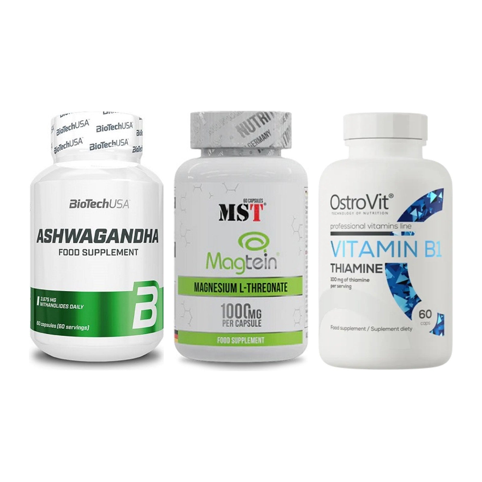 Stress & Balance: BioTech Ashwaga + MST Magnesium + Ostrovit – alle enthaltenen Artikel